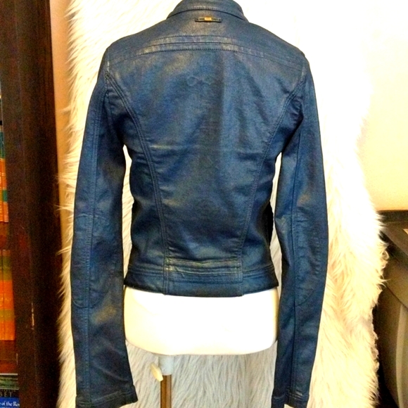 DIESEL + EDUN Faux Leather Denim Jacket - Picture 3 of 9